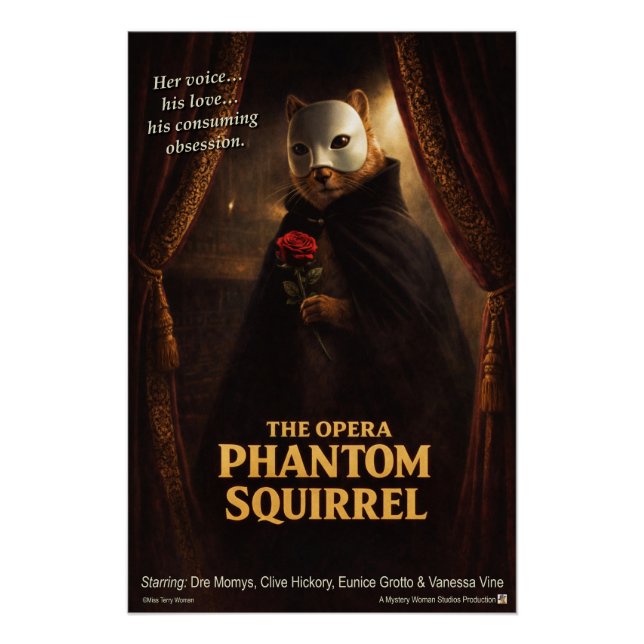 Pôster Paródia de Esquilo Fantasma da Ópera (Frente)