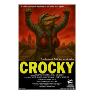 Pôster Paródia de Filme Clássico Crocky