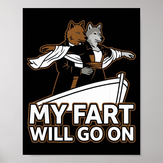 Poster Paródia Engraçada do Titanic Alpha Wolf Meu Peido  (Frente)