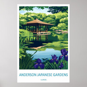 Poster Parque Anderson Japanese Gardens Viagem Nacional d