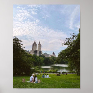 Poster Parque Central Nova York Vista Aérea e Lago Cênico