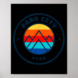 Poster Parque cidade utah esqui esqui na neve viagem em f