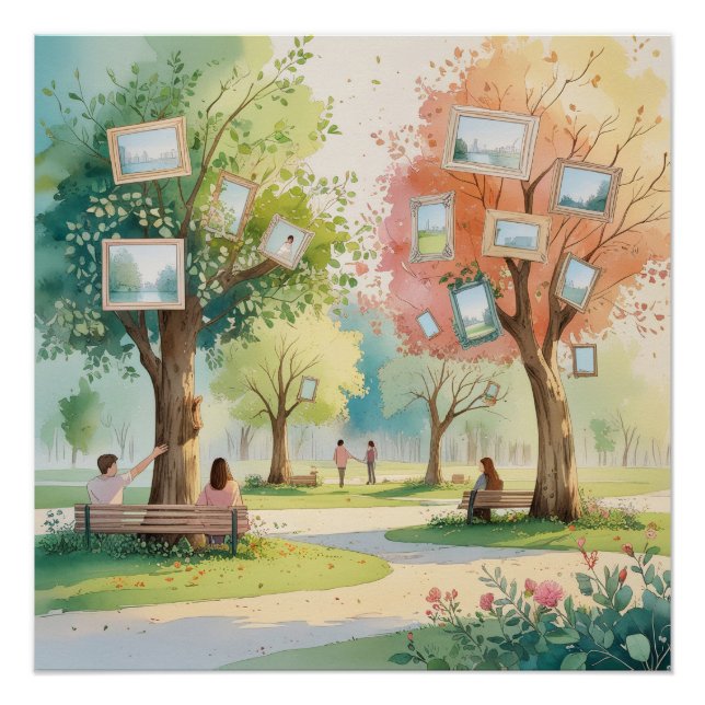 Pôster Parque da Memória – Arte Emocional em Aquarela Ref (Frente)