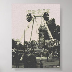 Poster Parque de diversões Vintage Áustria Viena Prater