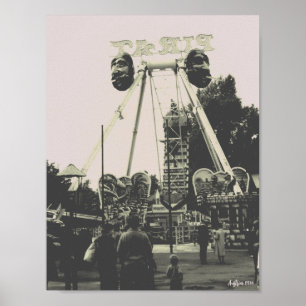 Poster Parque de diversões Vintage Austria Viena Prater