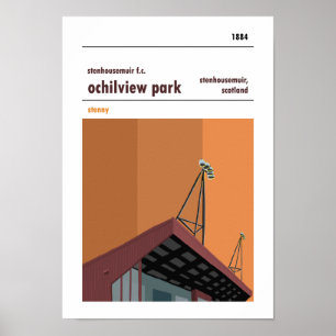 Poster Parque de Ochilview, Stenhousemuir. Cópia do