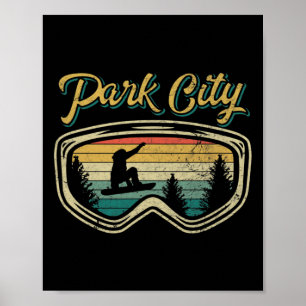 Poster Parque de Snowboard Cidade de Utah Dirigiu óculos