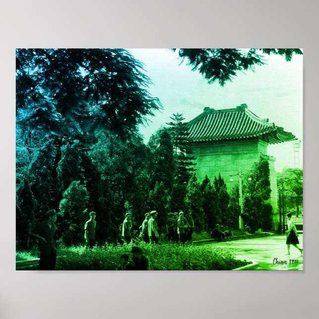 Poster Parque dos mártires Cantão China Vintage (Frente)