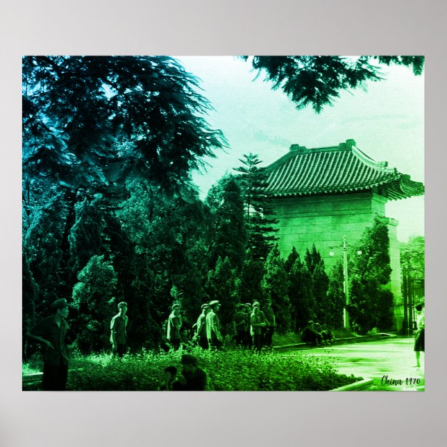 Poster Parque dos Mártires Canton China Antiga (Frente)
