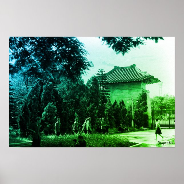Poster Parque dos Mártires Canton China Vintage (Frente)