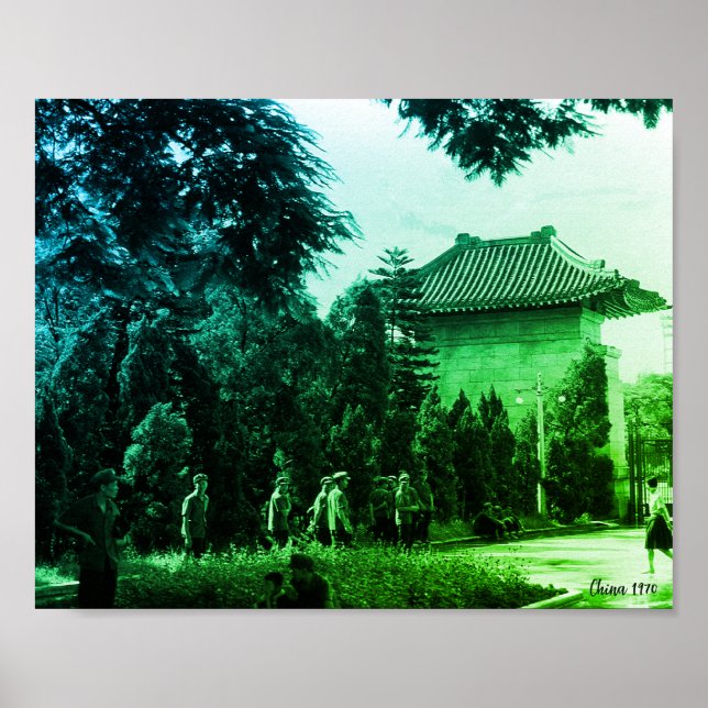Poster Parque dos mártires Canton China Vintage (Frente)