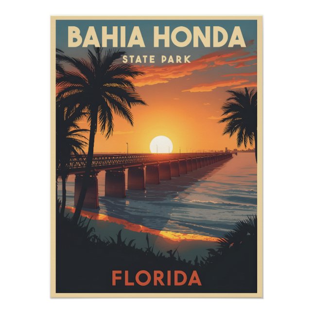 Pôster Parque Estadual Bahia Honda - Flórida  (Frente)