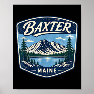 Poster parque estadual baxter maine montanha caminhada ac