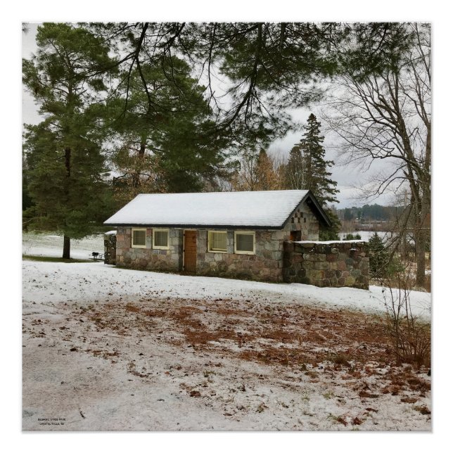 Pôster Parque Estadual Bewabic, Crystal Falls, Poster MI (Frente)