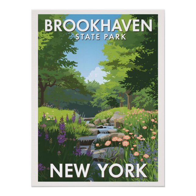 Pôster Parque Estadual Brookhaven - Nova Iorque (Frente)