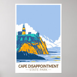 Poster Parque Estadual Cape Disappointment Washington Vin