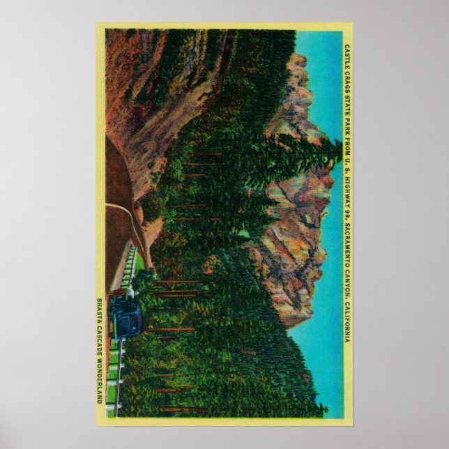 Poster Parque Estadual Castle Crags dos EUA 99 (Frente)