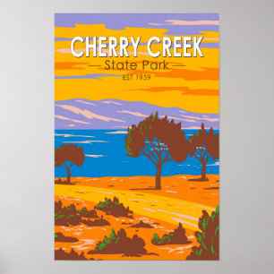 Poster Parque Estadual Cherry Creek Colorado Vintage