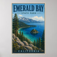 Parque Estadual da Emerald Bay Ilustração Califórn