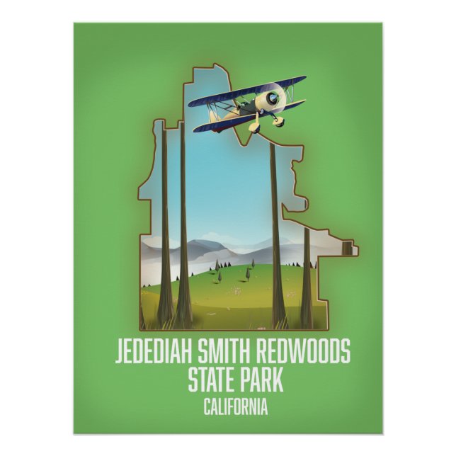 Pôster Parque Estadual das Sequóias de Jedediah Smith (Frente)