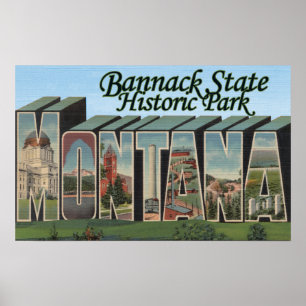 Poster Parque estadual de Bannack, Montana
