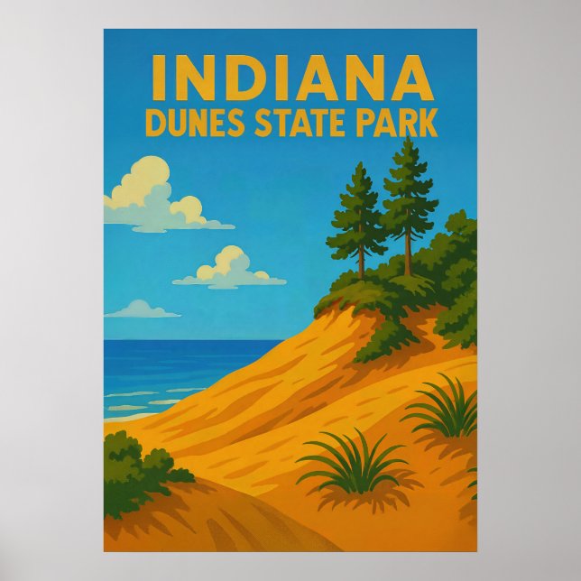 Poster Parque Estadual de Indiana Dunes V01 (Frente)