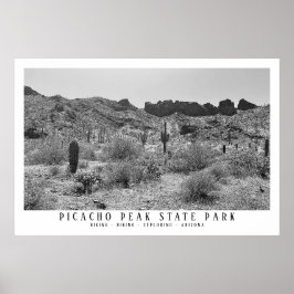 Poster Parque Estadual de Pico Picacho do Deserto arizona