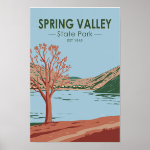 Poster Parque Estadual de Spring Valley Nevada Vintage
