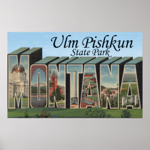 Pôster Parque estadual de Ulm Pishkun, Montana