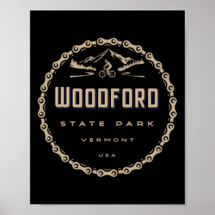 Poster Parque Estadual de Woodford Vermont Mountain Bike