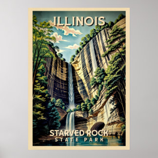 Poster Parque Estadual do Illinois Starved Rock V03
