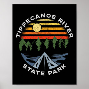 Poster Parque Estadual do Rio Tippecanoe Camping Floresta