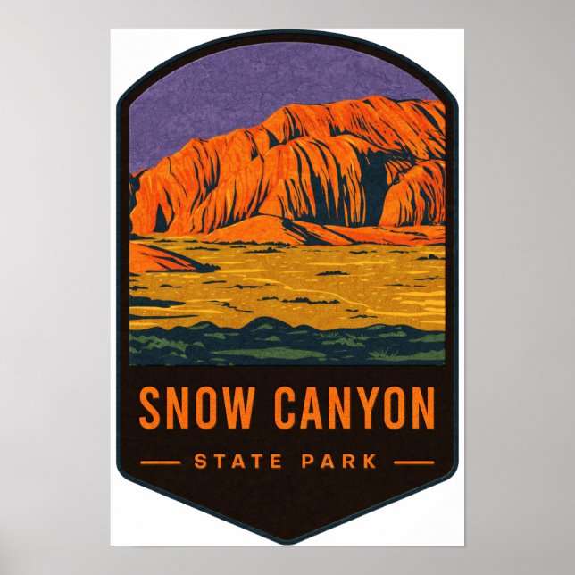 Poster Parque Estadual do Snow Canyon (Frente)