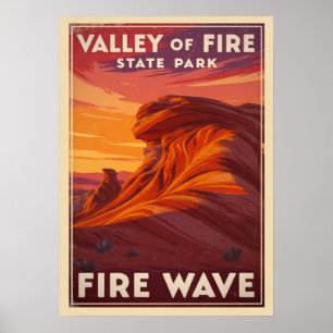 Poster Parque Estadual do Vale do Fogo - Onda de Fogo V02