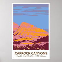Parque Estadual e Trilha Caprock Canyons Texas