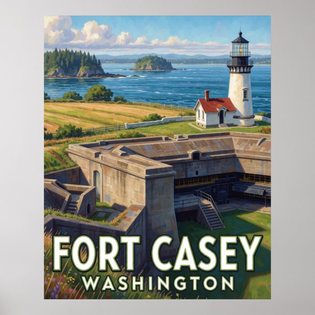 Poster Parque Estadual Fort Casey — Washington (Frente)