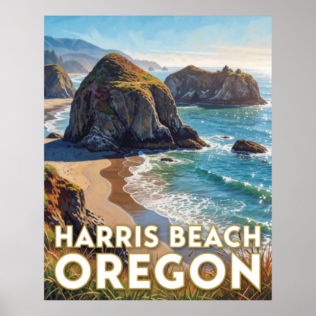 Poster Parque Estadual Harris Beach — Oregon (Frente)