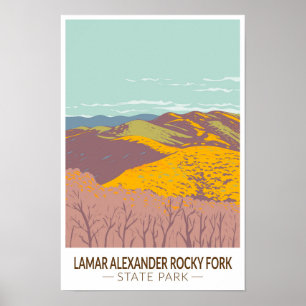 Poster Parque Estadual Lamar Alexander Rocky Fork Tenness