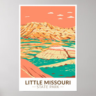 Poster Parque Estadual Little Missouri Dakota do Norte Vi