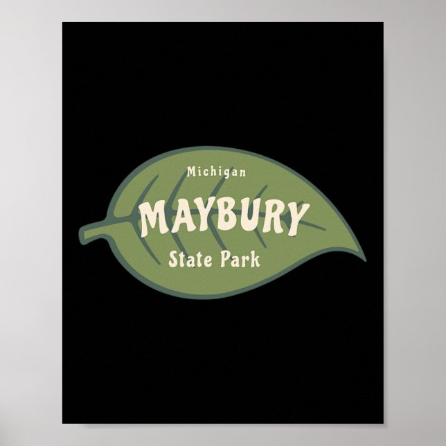Poster Parque Estadual Maybury Michigan Fall deixa de lad (Frente)