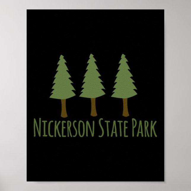 Poster Parque Estadual Nickerson Acampamento Rústico Tril (Frente)