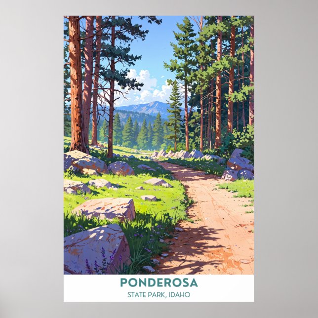 Poster Parque Estadual Ponderosa, Idaho (Frente)
