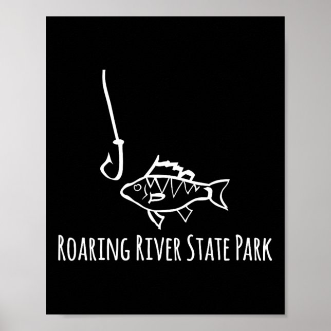 Poster Parque Estadual Roaring River Piada Pesca Peixe Pe (Frente)