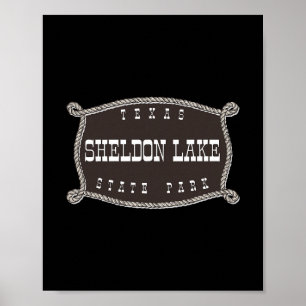 Poster Parque Estadual Sheldon Lake Texas Tx Corda E Vaqu