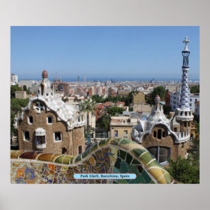 Pôster Parque Güell, Barcelona, espanha