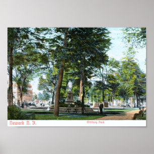 Poster Parque Militar, Newark, NJ 1908 Vintage