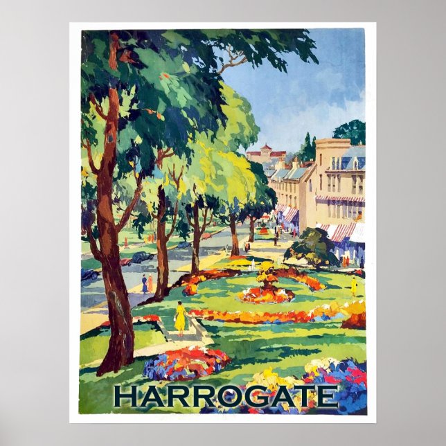 Poster Parque na cidade termal de Harrogate, North Yorksh (Frente)