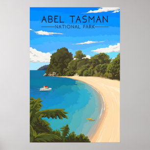 Poster Parque Nacional Abel Tasman Nova Zelândia Viagens