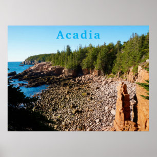 Poster Parque Nacional Acadia MDI Monument Cove Maine