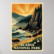 Parque Nacional Acadia Retro 